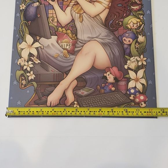 Displate Gamer Girl Nouveau Art Metal Print - Picture 3 of 12